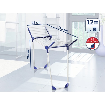 Сушилка для белья 76x149x43см Pegasus 120 Solid Compact