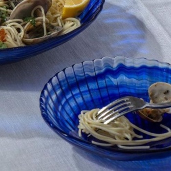 Блюдо стеклянное 16x15.5x(h)3см Testa синее