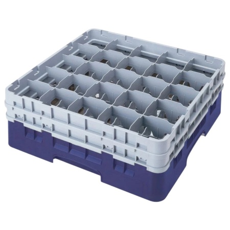 Кассета Camrack на 25 ячеек для мойки и хранения бокалов Ø8.7x15.5см Cambro темно-синий