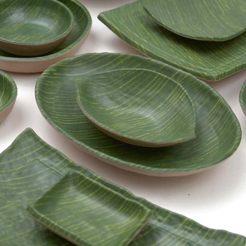 Салатник Ø31.5x8.5см меламин Green Banana Leaf – P.L. Proff Cuisine