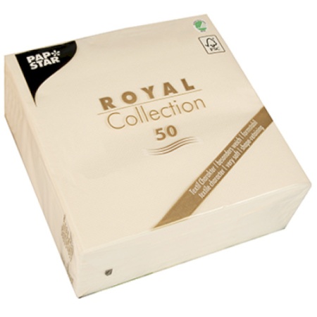 Салфетка 1/4 33x33см ROYAL Collection шампань, 50шт