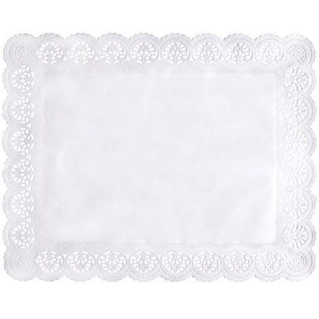Салфетка кружевная 46x36см прямоугольная Pap Star, 100шт
