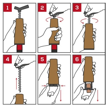 Штопор деревянный VIGNE Natural