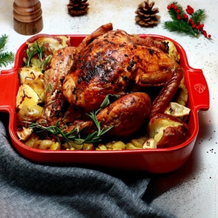 Емкость квадратная для запекания APPOLIA 36см RED