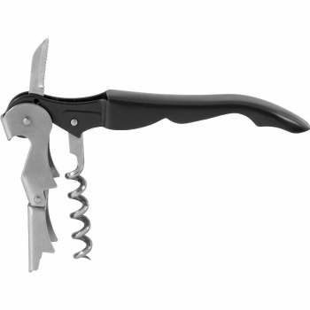 Нарзанник, штопор Сомелье двухступенчатый 12см Profi-Chef черный