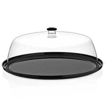 Поднос круглый Ø35см черный GastroPlast (PC)