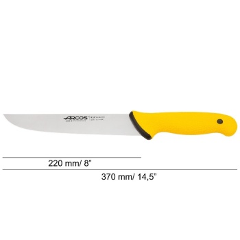Нож мясной обвалочный 22см DUO PRO желтый
