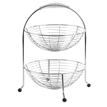 Этажерка для фруктов/овощей и хлеба Ø24см в 2 яруса APS