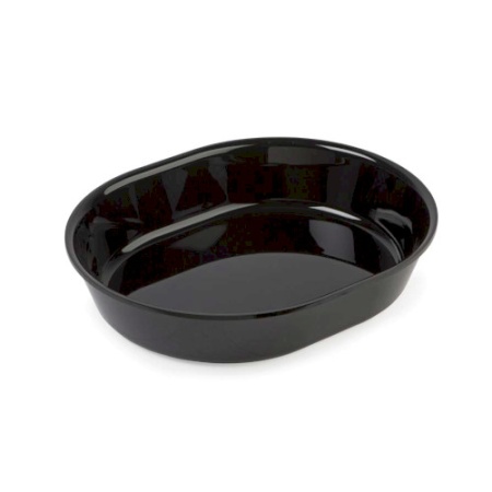 Гастроемкость овал - черная - 1/2 325х265х(h)60мм