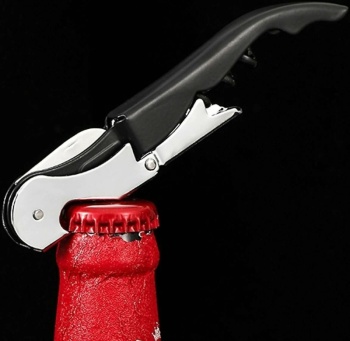 Нарзанник, штопор Сомелье двухступенчатый 12см Profi-Chef черный