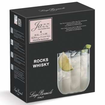 Набор стаканов для виски 350мл JAZZ Rocks Whisky, 4шт