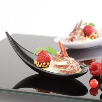 Ложка фуршетная 14.5x4.5x(h)4.5см BOAT черная APS