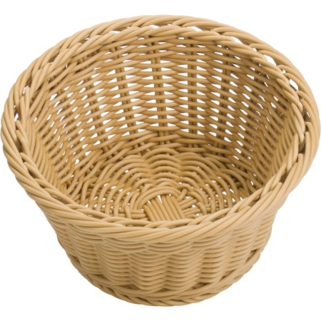 Корзинка для хлебобулочных изделий Ø18.5x10см св.бежевая