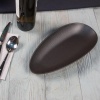 Тарелка овальная, селедочница 30x14см Black RAW Stellar