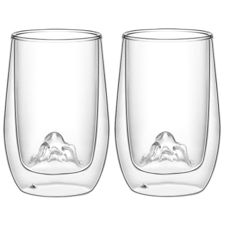 Набор стаканов 250мл термостекло двойные стенки, 2шт