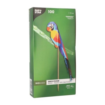 Деко-пика 18см 'Попугай', 100шт