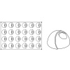 Форма силиконовая Eclipse 110мл Ø72x41мм 24 выемки