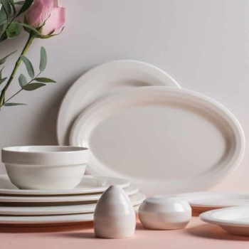 Тарелка овальная 28x18см HALO Albus