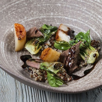 Блюдо, салатник 300мл 16x14x5.2см Brown TAIGA Untouched