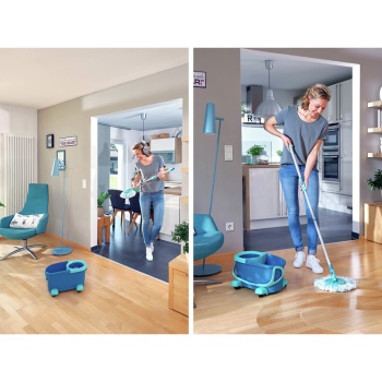 Комплект для уборки Clean Twist Ergo Disc Mop ведро 6л с отжимом и моп + тележка для ведра 521033