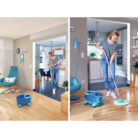 Комплект для уборки Clean Twist Ergo Disc Mop ведро 6л с отжимом и моп + тележка для ведра 521033