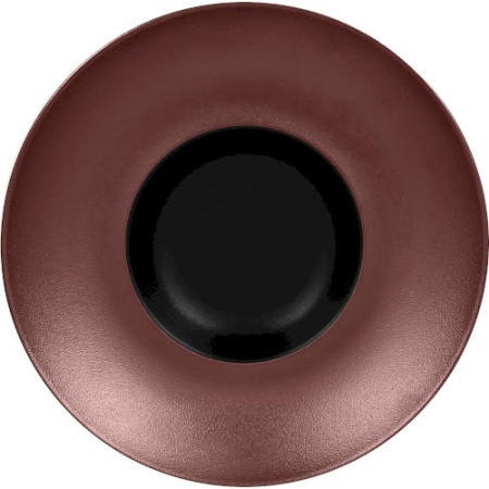 Тарелка глубокая Ø26см METALFUSION Bronze черная