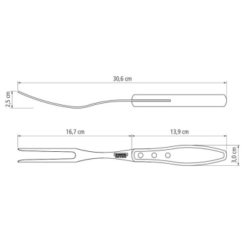 Вилка кухонная 30.6см POLYWOOD