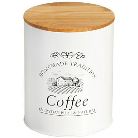 Емкость для кофе (d)11х(h)13.5см c надписью "Coffee"