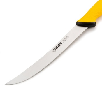 Нож мясной обвалочный 25см изогнутый DUO PRO желтый