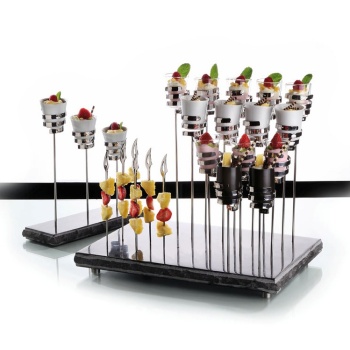 Мраморное плато 45x31x(h)5см - подставка для 24-х держателей