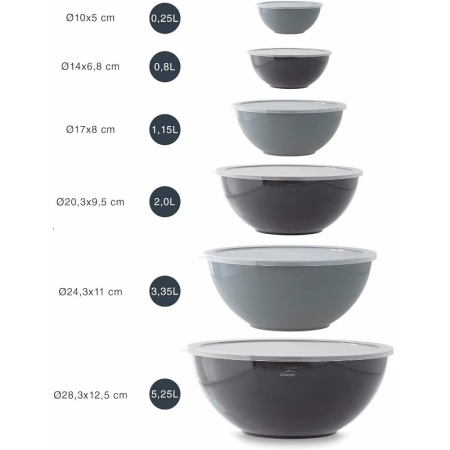 Набор из 6 кухонных мисок Lacor