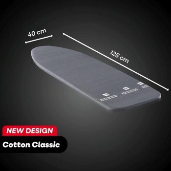 Чехол для доски гладильной S/M Cotton Classic 125x40см Black