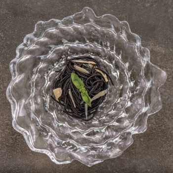 Блюдо стеклянное Conch 39x(h)7.5см прозрачное