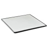 Блюдо квадратное 30x30см Relief белое с черным бортом - P.L. Proff Cuisine