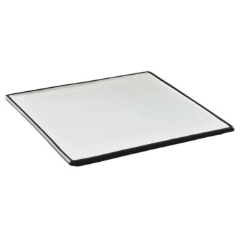 Блюдо квадратное 30x30см Relief белое с черным бортом - P.L. Proff Cuisine