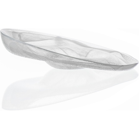 Блюдо для соуса стеклянное Ø21x(h)6.5см Ola белый дым