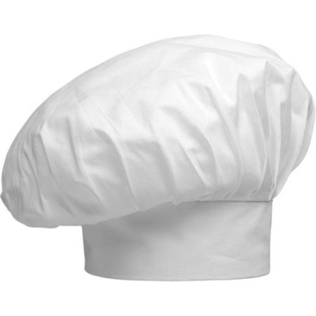 Шапка повара, колпак Egochef белый - 80% полиэстер, 20% хлопок - размер универсальный