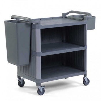 Тележка сервировочная закрытая с 3 полками MMFK004 96x52x107см серая