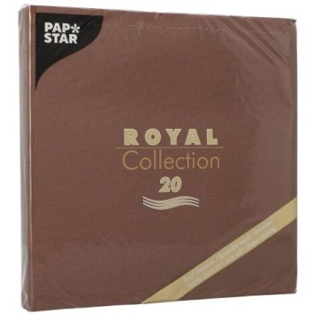 Салфетка 40x40см ROYAL Collection коричневый, 20шт
