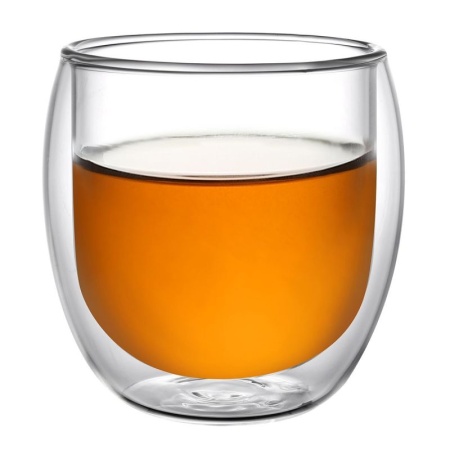 Набор низких стаканов 150мл термостойкое стекло, двойные стенки, 2шт - P.L. Proff Cuisine