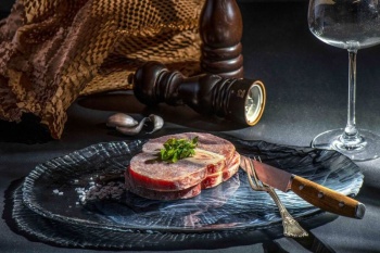 Блюдо овальное стеклянное 38x25x(h)3см Focus черный дым