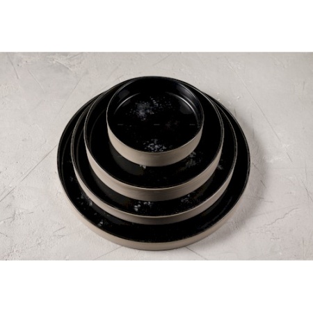 Тарелка с прямым бортом Circle 14см Bora (черный)