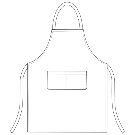 Фартук с нагрудником и карманом - цвет convoy - 65% полиэстер, 35% хлопок