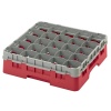 Кассета Camrack на 25 ячеек для мойки и хранения бокалов Ø8.7x11.4см Cambro красный