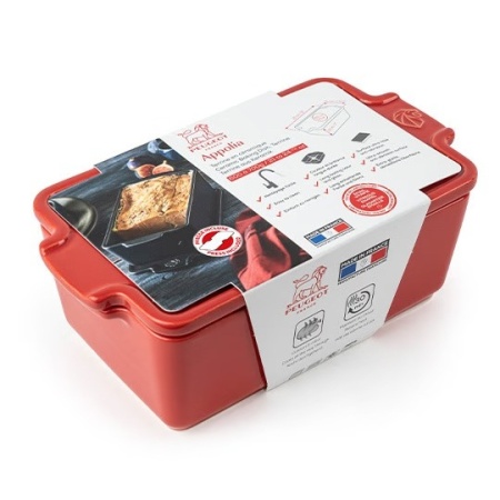 Емкость для запекания 20x11см APPOLIA Red с крышкой и прессом