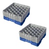 Кассета Camrack на 30 ячеек для мойки и хранения бокалов Ø7.94x17.4см Cambro синий, 2шт