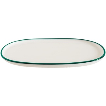 Тарелка овальная 21x10см LINEA Green Hygge