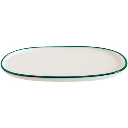 Тарелка овальная 25x13см LINEA Green Hygge