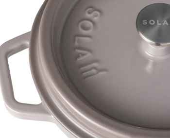 Кокот с крышкой Ø28см 5л серый