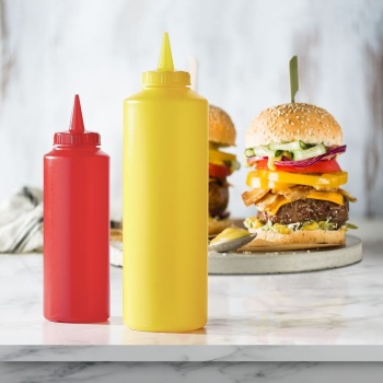 Соусник с дозатором 750мл желтый